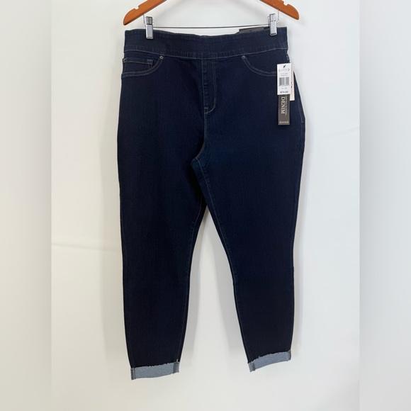 Elle Denim - NWT New Nanette Lepore Sleek Denim Belle High Rise Ankle Skinny Dark Blue Jeans